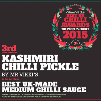kashmiri chilli pickle best UK chilli awards